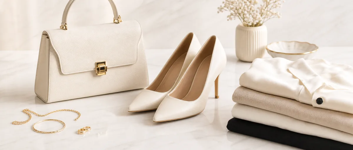 Women fashion with bags, shoes, and clothes