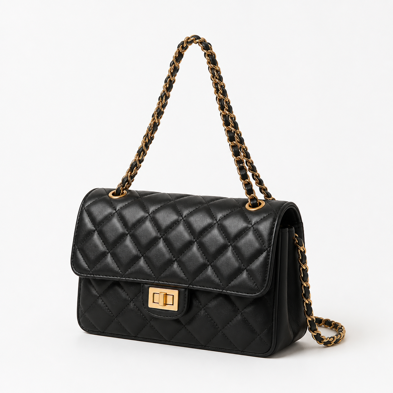Black Quilted Shoulder Bag